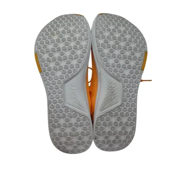 Flux Adapt Cantaloupe Orange Breathable Knit Runners Sneakers - Picture 10 of 12